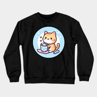 Coffee Cat Crewneck Sweatshirt